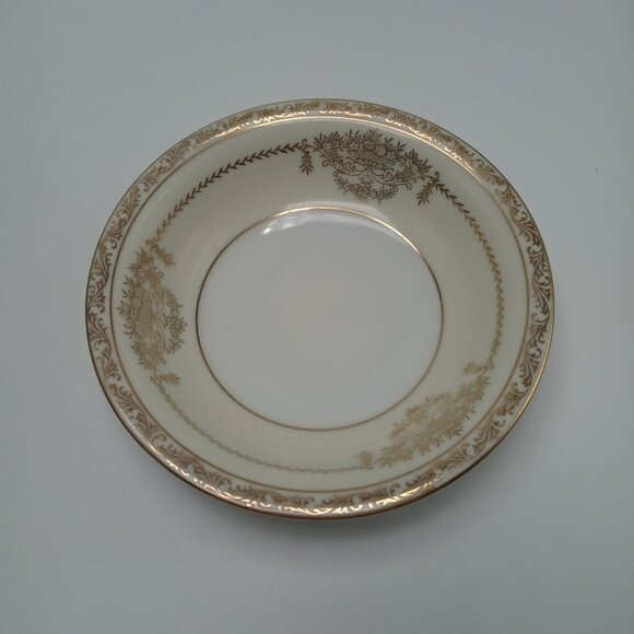 Noritake Bancroft Fruit Dessert Bowl Gold Flower Basket Japan Vintage - Picture 1 of 12